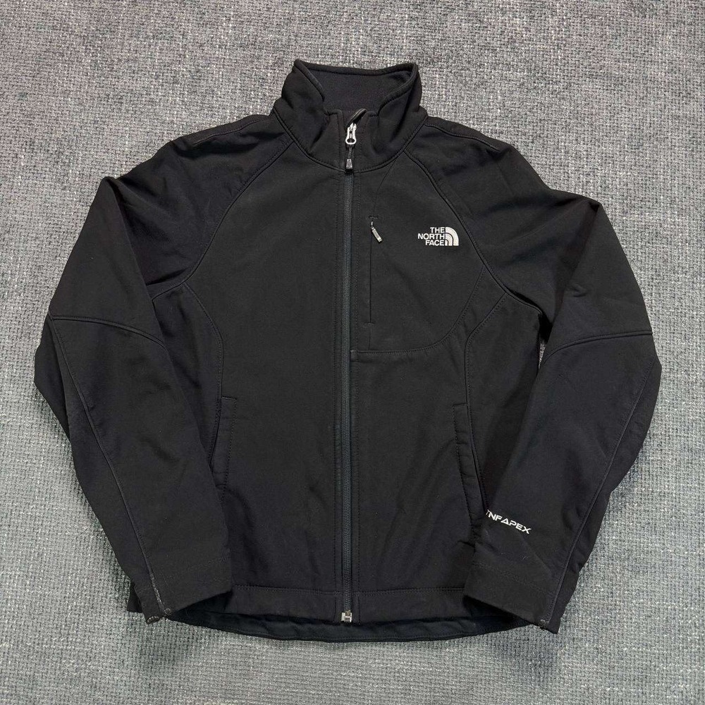 The North Face Apex Softshell Jacket Mens Medium Black Full Zip Outdoor Coat